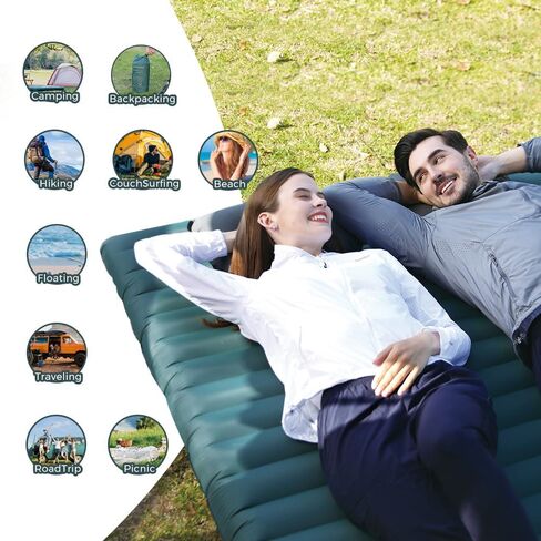 Sleeping Pad for Camping, Self Inflating Sleeping Pad with Built-in Automatic Pump, Camping Sleeping Pad for Backpacking, Traveling, Hiking, Super Portable Camping Pad for Sleeping in Saudi Arabia