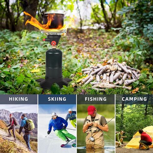 Camping Propane Stove, 10,000 BTU Portable Gas Stove, Propane Burner Camping Stove, Adjustable Flame Backpacking Stove for Outdoor Cooking in Saudi Arabia
