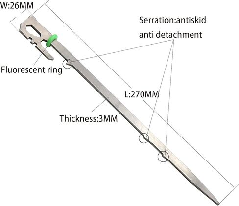 420 أوتاد خيمة من الفولاذ المقاوم للصدأ. أوتاد خيمة متعددة الوظائف. أوتاد خيمة شديدة التحمل. in Kuwait