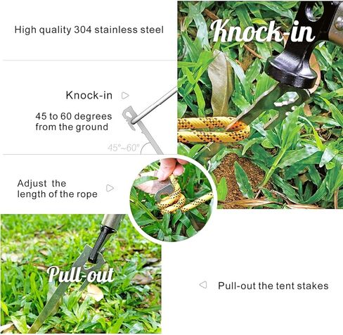 420 أوتاد خيمة من الفولاذ المقاوم للصدأ. أوتاد خيمة متعددة الوظائف. أوتاد خيمة شديدة التحمل. in Kuwait