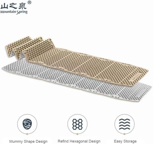 وسادة نوم إسفنجية مغلقة من سلسلة Mummy M1 مقاومة للرطوبة وقابلة للطي R-1.9 | بساط نوم بتصميم سداسي خفيف الوزن للغاية للتخييم والمشي لمسافات طويلة وحقيبة الظهر in Kuwait