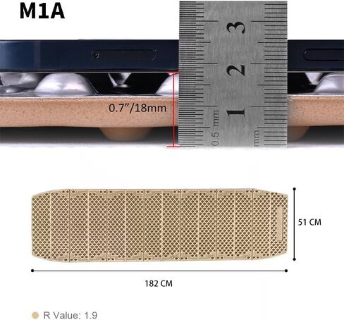 وسادة نوم إسفنجية مغلقة من سلسلة Mummy M1 مقاومة للرطوبة وقابلة للطي R-1.9 | بساط نوم بتصميم سداسي خفيف الوزن للغاية للتخييم والمشي لمسافات طويلة وحقيبة الظهر in Kuwait