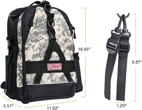 Fiblink Fishing Tackle Bag Backpack Large Tackle Bag with Storage Outdoor Shoulder Backpack Cross Body Sling Fishing Bag in Saudi Arabia