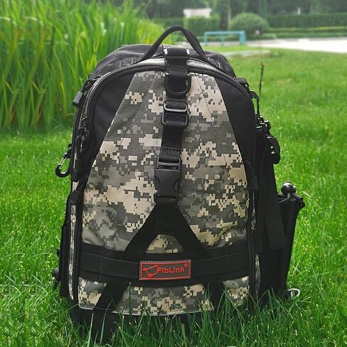 Fiblink Fishing Tackle Bag Backpack Large Tackle Bag with Storage Outdoor Shoulder Backpack Cross Body Sling Fishing Bag in Saudi Arabia