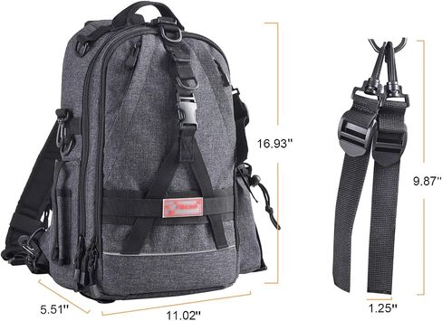 Fiblink Fishing Tackle Bag Backpack Large Tackle Bag with Storage Outdoor Shoulder Backpack Cross Body Sling Fishing Bag in Saudi Arabia