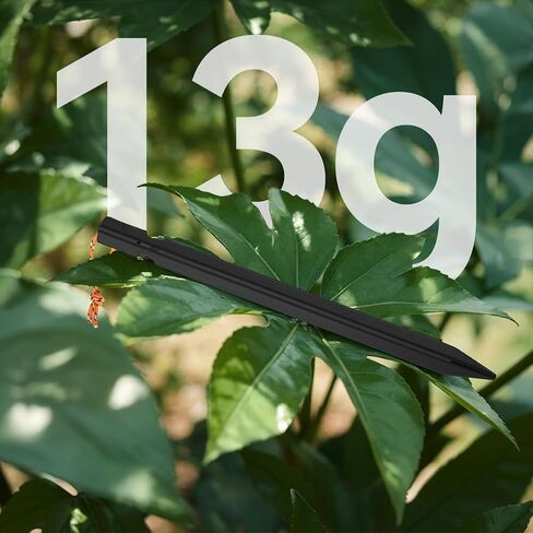 12 Pack Tent Stakes, 7-inch Ultralight Aluminum Ground Pegs with Reflective Pull Ropes, Y-Shape Stakes in a Carrying Bag, for Camping, Backpacking, Hiking Tent, Hammocks and Canopy, Black in Saudi Arabia