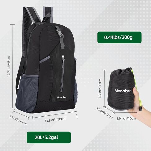 Hiking Backpack, Ultra-Lightweigt and Foldable 20L Daypack for Hiking, Cycling and Camping in Saudi Arabia