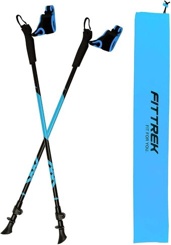Nordic Walking Poles for Men Women - 2 Pack Aluminum Nordic Walking Sticks - Nordic Poles with Ergonomic Grip Adjustable Ultralight for Hiking, Camping, Trekking, Mountaineering, Backpacking in Saudi Arabia