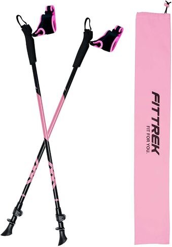 Nordic Walking Poles for Men Women - 2 Pack Aluminum Nordic Walking Sticks - Nordic Poles with Ergonomic Grip Adjustable Ultralight for Hiking, Camping, Trekking, Mountaineering, Backpacking in Saudi Arabia