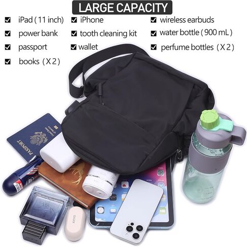 Sling Bag Crossbody Bag Sling Backpack for Men Women, Shoulder Bag Chest Crossbody Bag for Men Women, Lightweight Waterproof Sling Bag for Men Women USB Charging Port Travel Hiking in Saudi Arabia