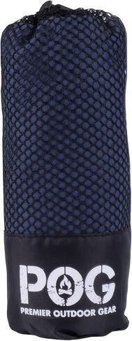 Microfiber Travel & Sports 3 Towel Bundle - Navy Blue - Ultra Absorbent and Quick Drying - Quik Snap Hang Loop - 12"x24", 24"x48", and 30"x60" in Saudi Arabia
