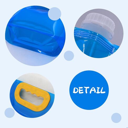 4 PCS Collapsible Water Container Bag 10L/2.6 Gallon, No-Leak Freezable Foldable Water Bottle, BPA Free Food Grade Plastic Storage Jug for Camping Hiking Travel Backpack Emergency Survival Kit in Saudi Arabia
