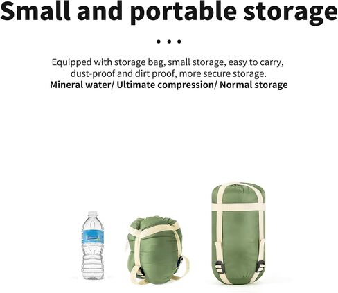 Ultralight Sleeping Bag - Envelope Lightweight Portable, Waterproof, Comfort with Compression Sack - Great for 3 Season Traveling, Camping, Hiking in Saudi Arabia