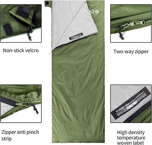 Ultralight Sleeping Bag - Envelope Lightweight Portable, Waterproof, Comfort with Compression Sack - Great for 3 Season Traveling, Camping, Hiking in Saudi Arabia