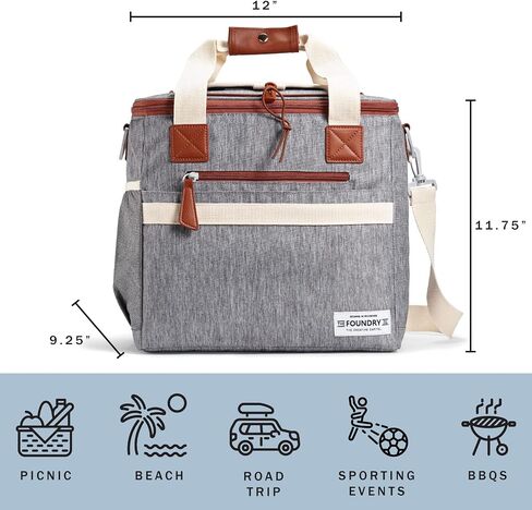 Fit & Fresh 24-Can Navy Insulated Soft Cooler Bag, 7.12 Liters, Portable, Leakproof, Insulated, PEVA Lined in Saudi Arabia