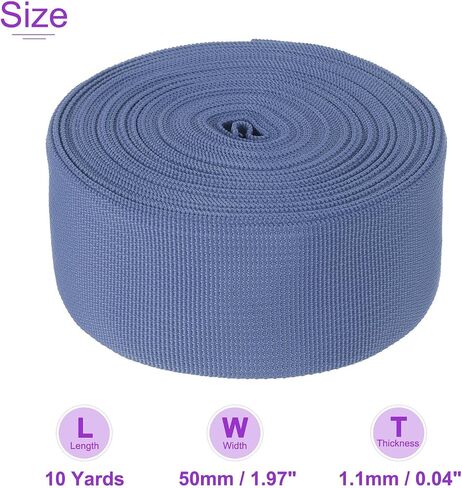 DMiotech Nylon Webbing Strap 10 Yard 25 Yard 50 Yard Length 1" 1/4" 2" 1-1/2" Width for Sewing Craft Backpacks Repair in Saudi Arabia