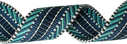 XGNG 1 Roll Black Blue 6 Yards Jacquard Cotton Webbing Straps Seat Belt Ribbon Polyester Webbing for Crafts Pet Collars Leash Backpack Strap Belt in Saudi Arabia