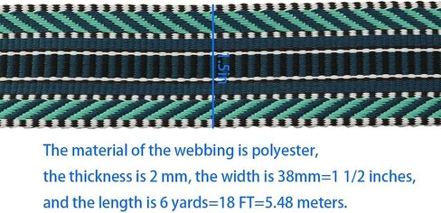 XGNG 1 Roll Black Blue 6 Yards Jacquard Cotton Webbing Straps Seat Belt Ribbon Polyester Webbing for Crafts Pet Collars Leash Backpack Strap Belt in Saudi Arabia