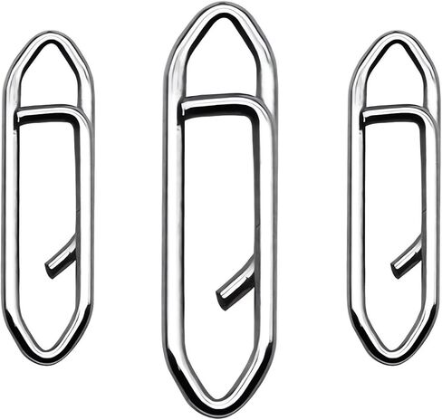 50PCS Fishing Clips, High Strength Stainless Steel Snap Swivels Fishing Tackle, Power Fishing Clip Connector Snaps Swivel for Saltwater Freshwater Lure Quick Change in Kuwait