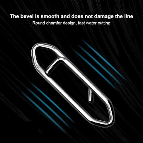 50PCS Fishing Clips, High Strength Stainless Steel Snap Swivels Fishing Tackle, Power Fishing Clip Connector Snaps Swivel for Saltwater Freshwater Lure Quick Change in Kuwait