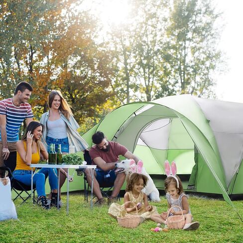 10-Person Tents for Camping,Large Family Camping Tents with Rainfly,Big Tents with Vestibule,Double Layer,Waterproof,Easy Setup Dome Tents for Outdoor Camping,Party,(18ft x 9.8ft x78 in) in Saudi Arabia