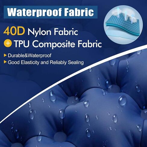 Camping Sleeping Pad for Backpacking Self Inflating Built-in Pump Ultralight Sleeping Pad for Camping with Pillow Durable Waterproof Air Camping Mats for Sleeping Hiking Travelling in Saudi Arabia