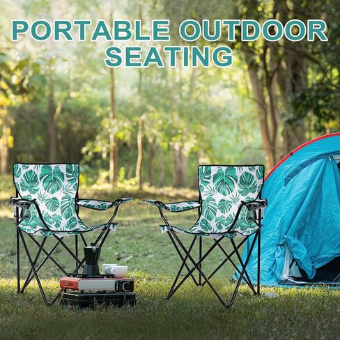 قطعتان من كرسي التخييم القابل للطي مع حقيبة حمل خفيفة الوزن وقابلة للطي كرسي الحديقة في الهواء الطلق مع حامل أكواب وكراسي الشاطئ للمناسبات الرياضية الخارجية وصيد الأسماك (وردي، فلامنغو) in Kuwait