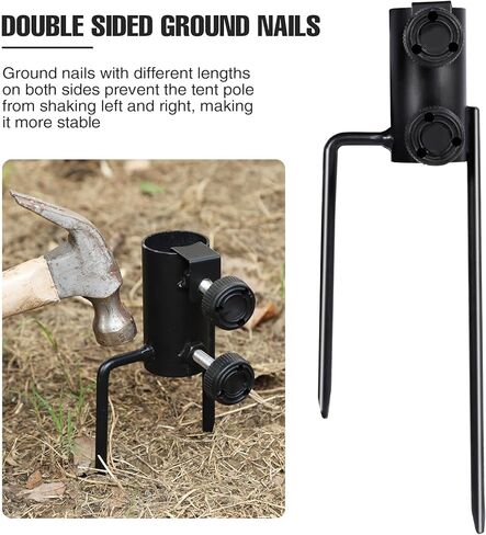 REDCAMP 2 حزمة حامل قضيب خيمة التخييم مع حصص، خيمة محمولة أعمدة أنبوبية ثابتة حامل خطاف خفيف وحقيبة تخزين in Kuwait