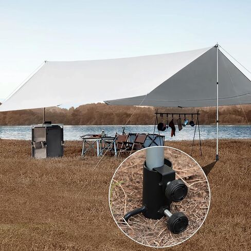 REDCAMP 2 حزمة حامل قضيب خيمة التخييم مع حصص، خيمة محمولة أعمدة أنبوبية ثابتة حامل خطاف خفيف وحقيبة تخزين in Kuwait