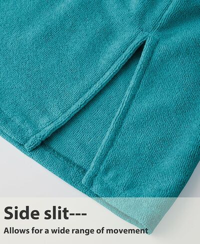 Weecreeture Hooded Towel Poncho with Zipper and Pocket, Surf Poncho for Men and Women, Beach Bath Changing Robe Cover Up Dark Gray M in Saudi Arabia