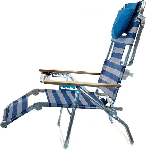 Ostrich 3N1 Lightweight Lawn Beach Reclining Lounge Chair with Footrest, Outdoor Furniture for Patio, Balcony, Backyard, or Porch, Blue in Saudi Arabia