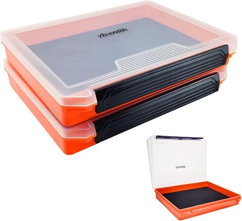 Aventik Fishing Tackle Box Slit Foam Case Jig Box Head Hooks Spinners Spoons Storage Tackle Tray (Orange-3501lure box) in Saudi Arabia