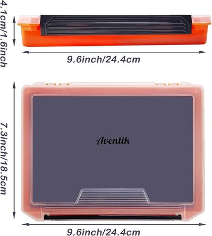 Aventik Fishing Tackle Box Slit Foam Case Jig Box Head Hooks Spinners Spoons Storage Tackle Tray (Orange-3501lure box) in Saudi Arabia