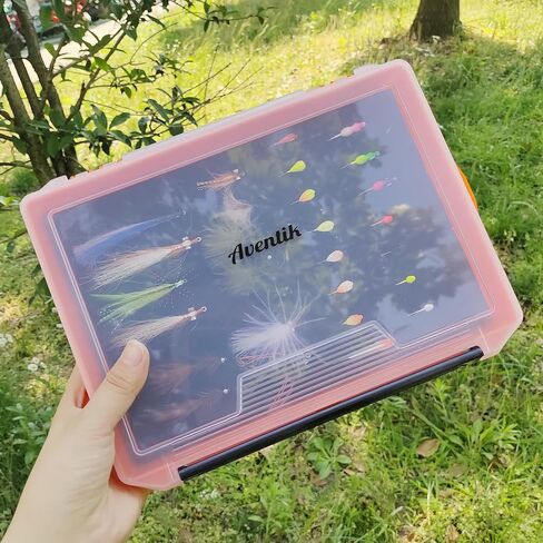 Aventik Fishing Tackle Box Slit Foam Case Jig Box Head Hooks Spinners Spoons Storage Tackle Tray (Orange-3501lure box) in Saudi Arabia