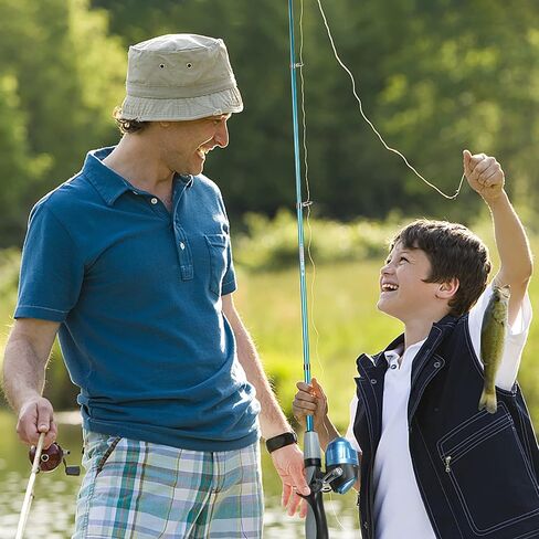 PLUSINNO Kids Fishing Pole,Portable Telescopic Fishing Rod and Reel Full Kits, Spincast Youth Fishing Pole Fishing Gear for Kids, Boys in Saudi Arabia