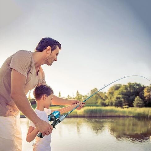 PLUSINNO Kids Fishing Pole,Portable Telescopic Fishing Rod and Reel Full Kits, Spincast Youth Fishing Pole Fishing Gear for Kids, Boys in Saudi Arabia
