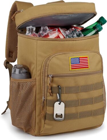 Tactical Backpack Cooler for Men, 25L Large Insulated Backpack Leak-Proof, Heavy Duty Lunch Backpack, Waterproof Ice Chest Bag Women Adults Work Daytrip Camping Beach Hiking in Saudi Arabia