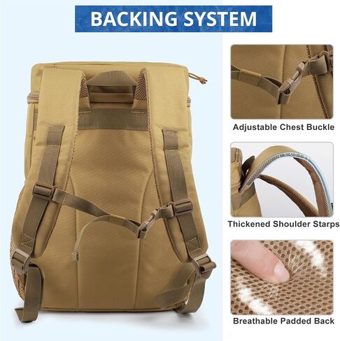 Tactical Backpack Cooler for Men, 25L Large Insulated Backpack Leak-Proof, Heavy Duty Lunch Backpack, Waterproof Ice Chest Bag Women Adults Work Daytrip Camping Beach Hiking in Saudi Arabia