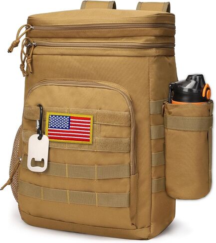 Tactical Backpack Cooler for Men, 25L Large Insulated Backpack Leak-Proof, Heavy Duty Lunch Backpack, Waterproof Ice Chest Bag Women Adults Work Daytrip Camping Beach Hiking in Saudi Arabia