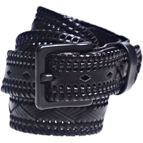 Beep Free 1 3/8" Braided Leather Belt | Airport Friendly | Metal Free