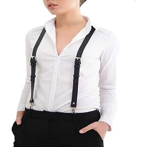 Women's Punk Waist Belt Body Chain Faux Leather Harness Adjustable with Buckles and O-Rings(SS-03)