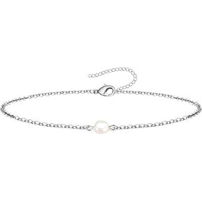 Stainless Steel Baroque Pearl Bracelet for Women Modern Minimal Handmade Chain Adjustable Bridesmaid Jewelry Gift for Girls