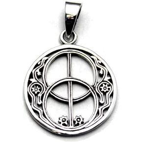 COSUMOSU Sterling Silver Chalice Well Pendant Charm Symbol of Avalon