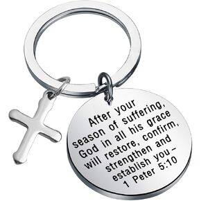 Bible Verse Keychain Religious Gift