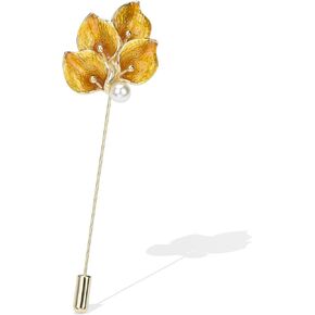 Elegent Calla Lily Flower Cluster Lapel Pins Brooch Crystal Enamel Floral Boutonniere Bouquets Corsage Stick Pin Suit Cardigan Scarf Tie Pins Wedding Bridal Jewelry