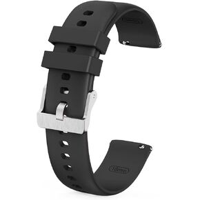 Silicone Watch Band with Quick Release for Women Men Soft thin Strap for Replacement