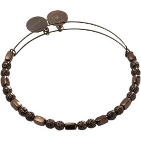Alex and Ani AA750523SC,Filigree Metal Beaded Expandable Bangle Bracelet,Shiny Chocolate,Brown, Bracelets