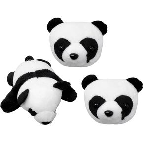 Honbay 3PCS Plush Panda Brooch Pins Cute Animal Brooch for Hat Bag Shoes Lapel Clothing Scarf Party Accessories or Birthday Gifts (2 Styles)