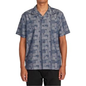 RVCA Mens Relaxed Fit Short Sleeve Woven Top