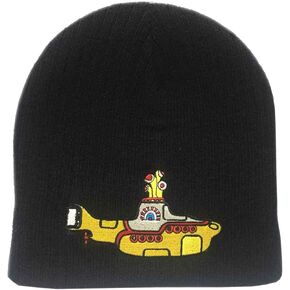 The Beatles Beanie Hat Yellow Submarine Logo Official Black Unisex Size One Size